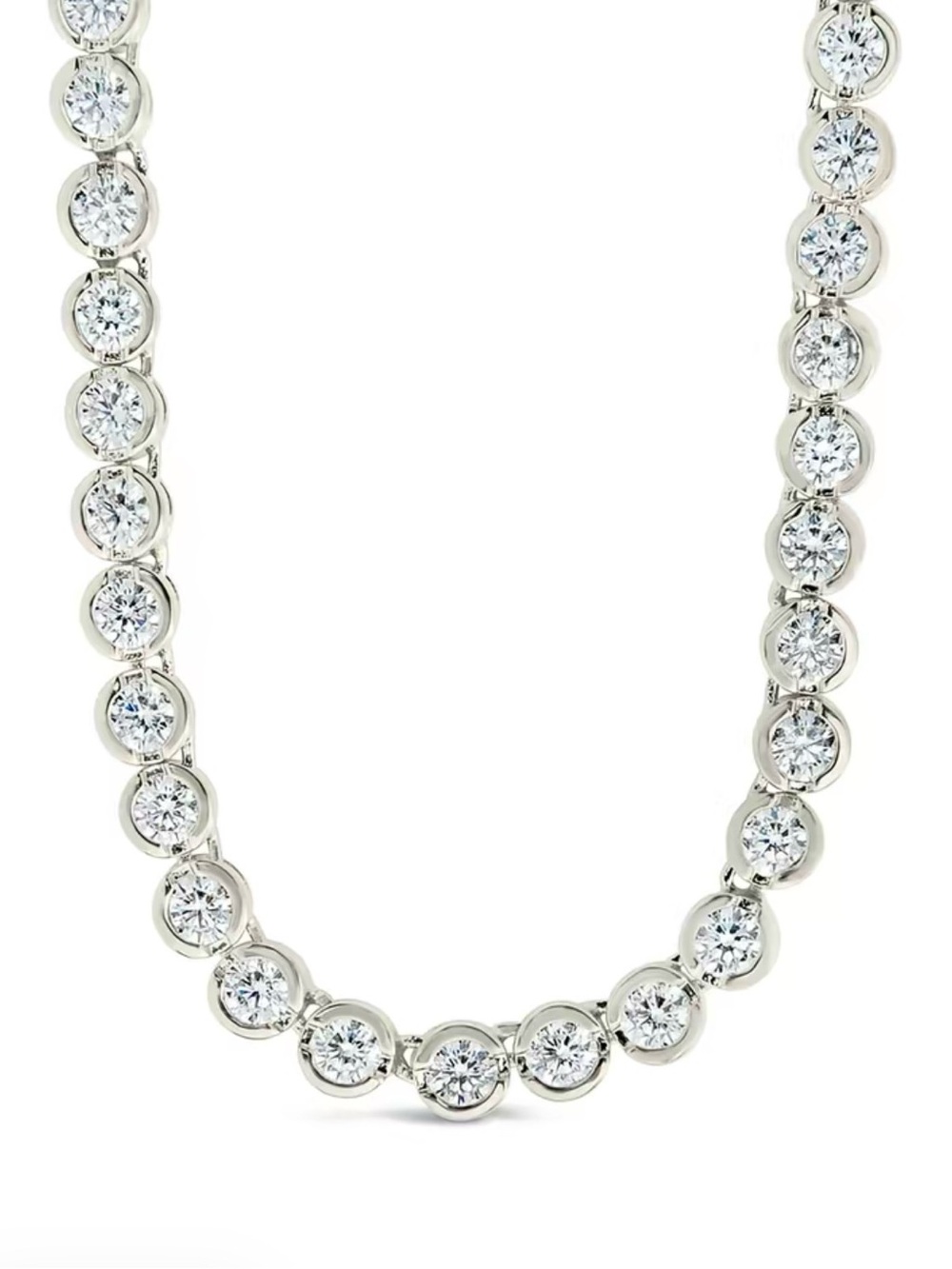 ⚜️Sterling Forever Helene Bezel CZ Necklace 20” - Picture 2 of 3